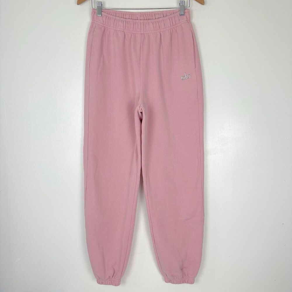 ALO Yoga Pink Ballet Accolade Sweatpants Joggers Size S Limited Edition Pilates